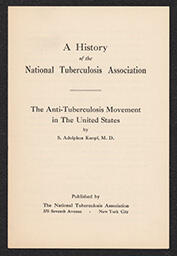 "A History of the National Tuberculosis Association" pamphlet, circa 1922