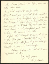 Letter, Anna J. Davis to Emily Bissell, May 18, 1908, part 2