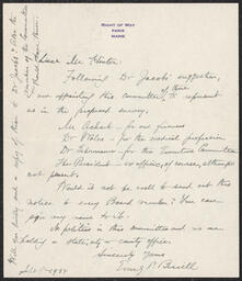 Letters, Emily Bissell to Doyle Hinton, September 7-8, 1934, part 2