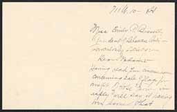 Letter, Mary Hayes Stevens to Emily Bissell, May 24, 1910 