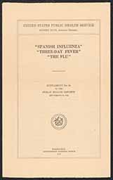 United States Public Health Service pamphlet on Spanish Flu, 1918