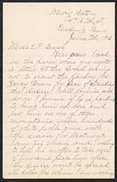 Letter, Mary Batson to Emily Bissell, June 7, 1912