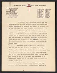 Emily Bissell draft of circular to Society members, April 14, 1914