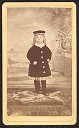 Carte de visite, Child in Black Coat and Hat