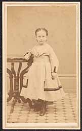 Carte de visite, Young Girl Posing with Table