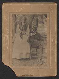 Mounted portrait of William H. Furrowh's grandfather and namesake, with his mother, Mollie, date unknown