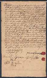 Bill and receipt of sale of Scenia, enslaved girl, 1732