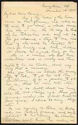 Letter, Rachel J. Henderson to Emily Bissell, December 15, 1908