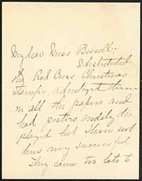 Letter, Mabel Ridgely to Emily Bissell, n.d.