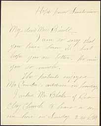 Letter, Lillian G. Sutton to Emily Bissell, n.d.