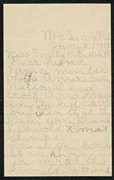 Letter, George Hard to Emily Bissell, June 8, 1908