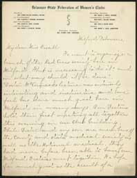 Letter, Mary L. Marshall to Emily Bissell, December 17, 1907