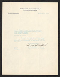 S.M. Stouffer Christmas Seal Sale Statement, October 24, 1935
