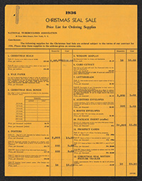 1936 Christmas Seal Price List and Order Form, April 28, 1936