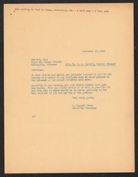 Correspondence between Walter J. Farrell and G. Taggart Evans, September 17, 1936 - January 15, 1937