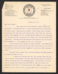 Letter, Mabel T. Boardman to Emily P. Bissell, October 31, 1908