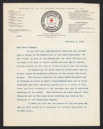 Letter, Mabel T. Boardman to Emily P. Bissell, November 3, 1909