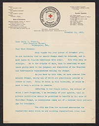 Letter, Charles L. Magee to Emily P. Bissell, November 13, 1908