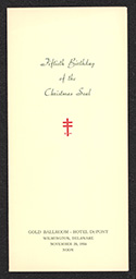 "Fiftieth Birthday of the Christmas Seal" Program pamphlet, November 20, 1956