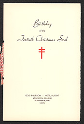 "Birthday of the Fortieth Christmas Seal" Program pamphlet, November 22, 1946