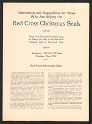 "Information and Suggestions for Those Who Are Selling the Red Cross Christmas Seals," Instructions, circa 1911