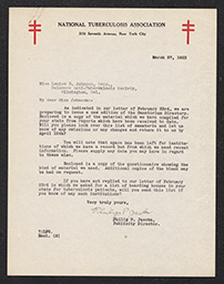 Letter, Philip P. Jacobs to Louise B. Johnson, March 27, 1923
