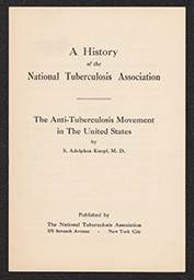 "A History of the National Tuberculosis Association" pamphlet, circa 1922