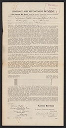 American Red Cross Contract and Appointment of Agent, November 18, 1919