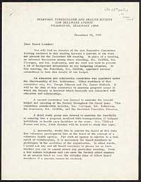Letter to Board Members from Jere D. Hoover, December 10, 1971