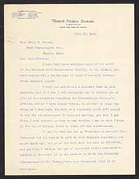 Letter to Emily P. Bissell from Willard Saulsbury, July 26, 1913