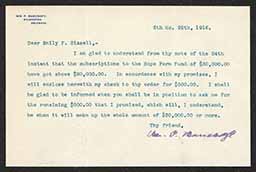 Letter to Emily P. Bissell from William P. Bancroft, June 26, 1916