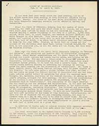 Report of Executive Secretary, February 4-April 8, 1930