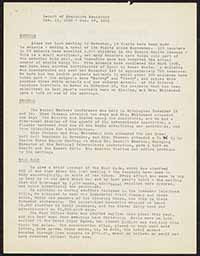 Report of Executive Secretary, November 11, 1930-January 19, 1931