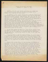 Report of Executive Secretary, January 19-April 16, 1931