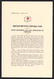 American Red Cross Christmas Seals Rules Governing Sale and Disposition of Proceeds, July 1, 1910
