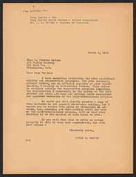 Correspondence between Doyle Hinton and B. Ethelda Mullen, March 1934