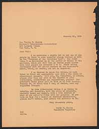 Correspondence between Doyle Hinton and Philip Jacobs, January 1934