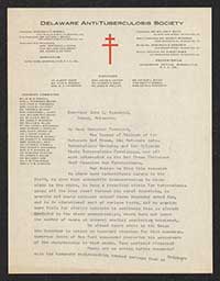 Letter to Governor Townsend Requesting Involvement in Christmas Seal Campaign, November 13, 1919