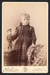 Cabinet Card, Young Girl in Plaid Dress