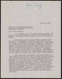 Letter, Doyle Hinton to Emily Bissell, March 6, 1933