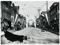 Market Street welcome arch, ca. 1910