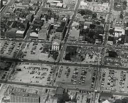 Aerial shot of the Customs House, ca. 1970