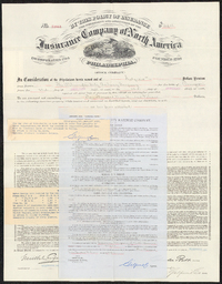 Fire insurance policy for the Wilmington City Railway Company for the year 1898 - 1899.