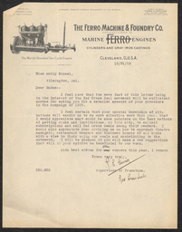Letter, R. K. Gurney to Emily Bissell, October 31, 1910