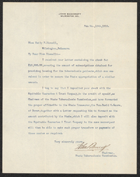 Letter, John Bancroft to Emily Bissell, May 13, 1912