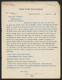 Letter, Florence J. Thomas to Emily Bissell, July 18, 1915