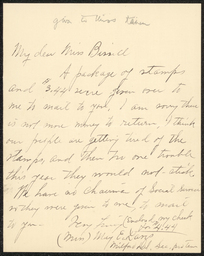 A letter from Mary Davis [name difficult to read] to Emily Bissell.