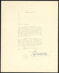 Letter, Leigh Mitchell Hodges to Emily Bissell, October 24, 1919