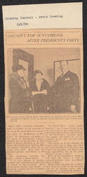 "$663 Gift for Sunnybrook After President's Party," March 2, 1934