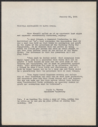 Personal memorandum from Doyle Hinton to William Speer, January 26, 1934